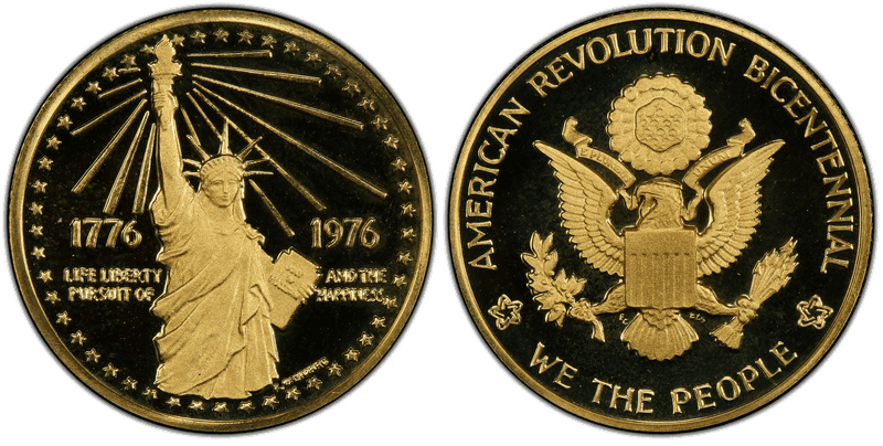 1976 Medal National Bicentennial Small Gold