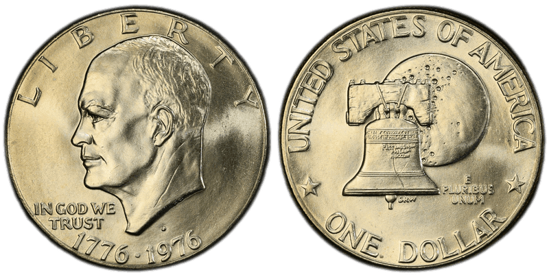 1976 (D) Type 2 Eisenhower Dollar