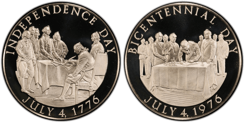 1976-FM Medal Bicentennial Day Silver Independence Day, 1776