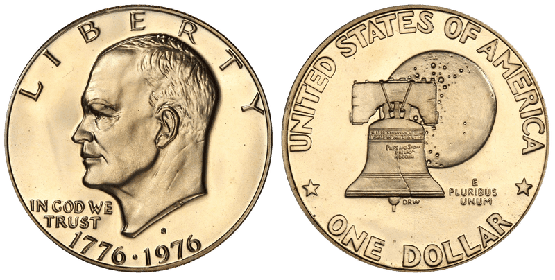 1976 (S) Proof Clad Type 1 Eisenhower Dollar