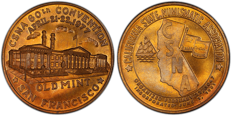 1977 Medal 60th Convention San FranciscoC.S.N.A. Bronze