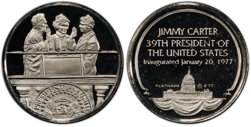 1977-FM Medal Jimmy Carter Inauguration Pt 10mm