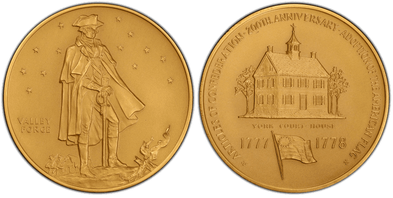 1978 Bronze Medal D1978-1c, Bronze 76mm Valley Forge