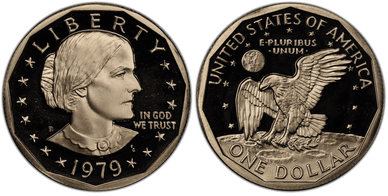 1979 (S) Proof Susan B. Anthony Dollar - Type 2