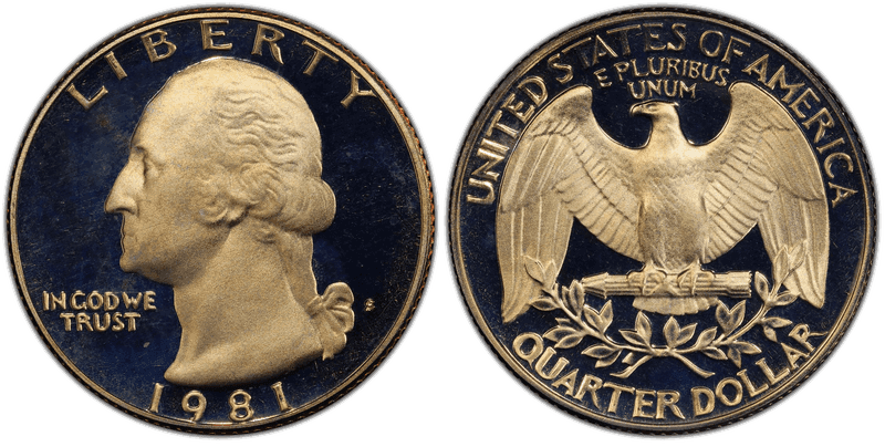 1981 (S) Proof Washington Quarter - Type 1