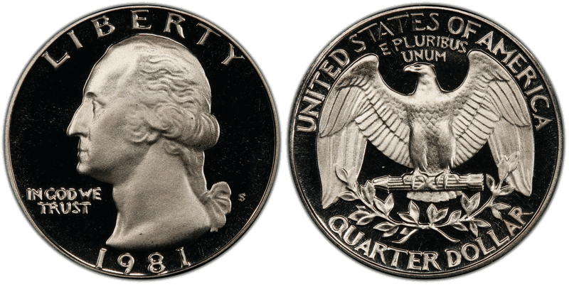 1981 (S) Proof Washington Quarter - Type 2