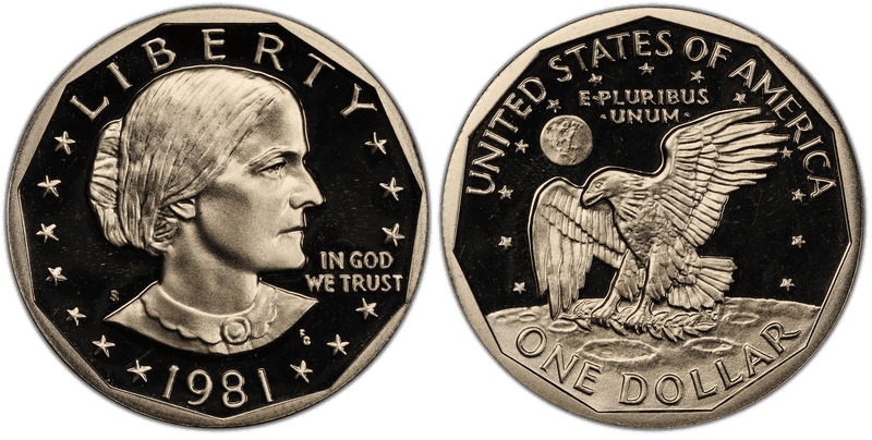 1981 (S) Proof Susan B. Anthony Dollar - Type 1