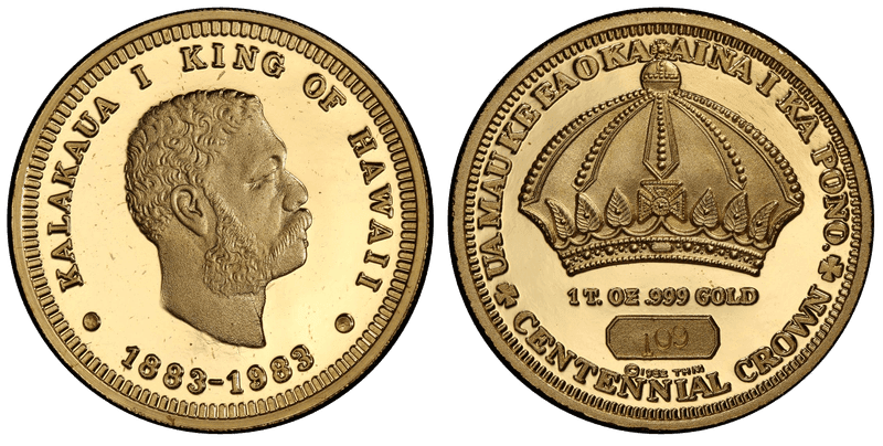 1983 Hawaiian Medal - Centennial Crown, Gold
