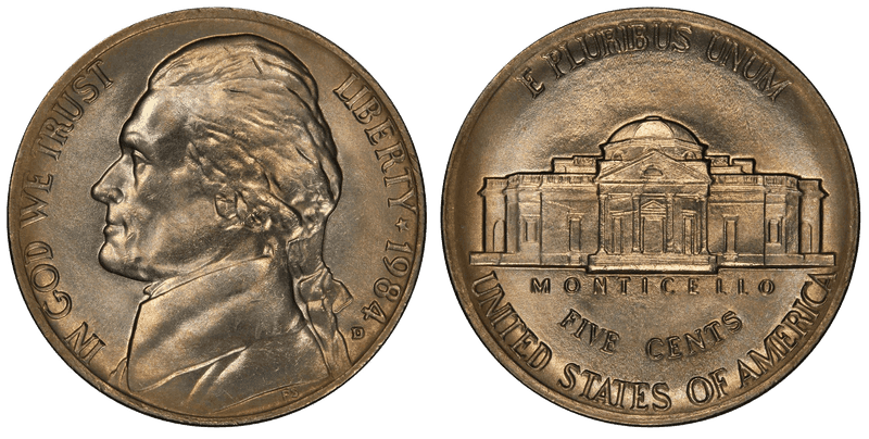 1984 Jefferson Nickel