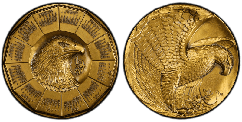 1986 Medal American Eagle Calendar Bronze