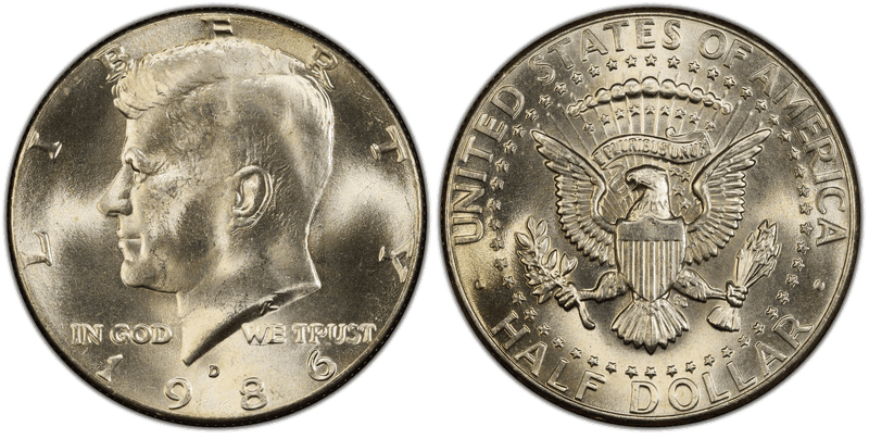 1986 Kennedy Half Dollar