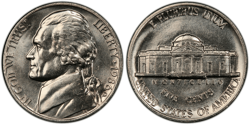 1986 Jefferson Nickel