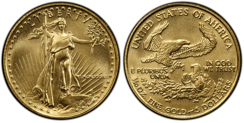 1987 American Eagle Five Dollar Gold