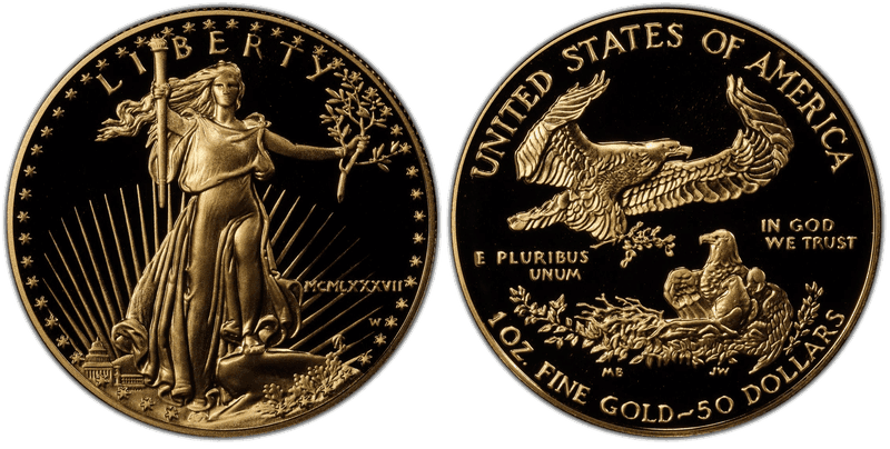 1987 (W) Proof American Eagle Fifty Dollar Gold