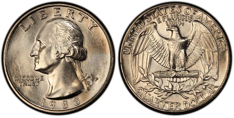 1988 (P) Washington Quarter