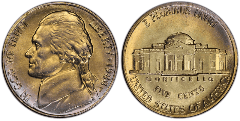 1988 (P) Jefferson Nickel