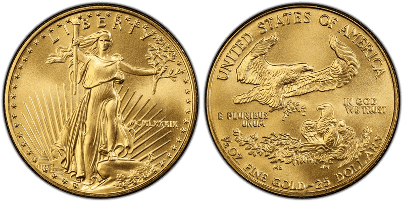 1989 American Eagle Twenty Five Dollar Gold