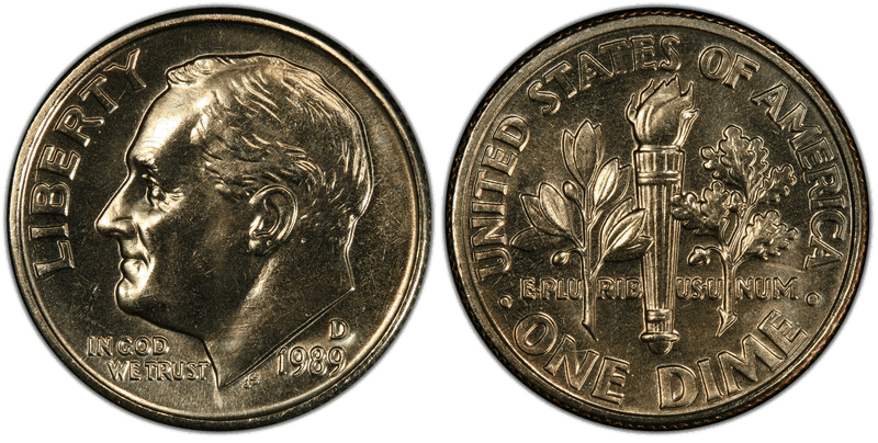 1989 Roosevelt Dime