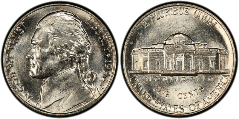 1990 Jefferson Nickel