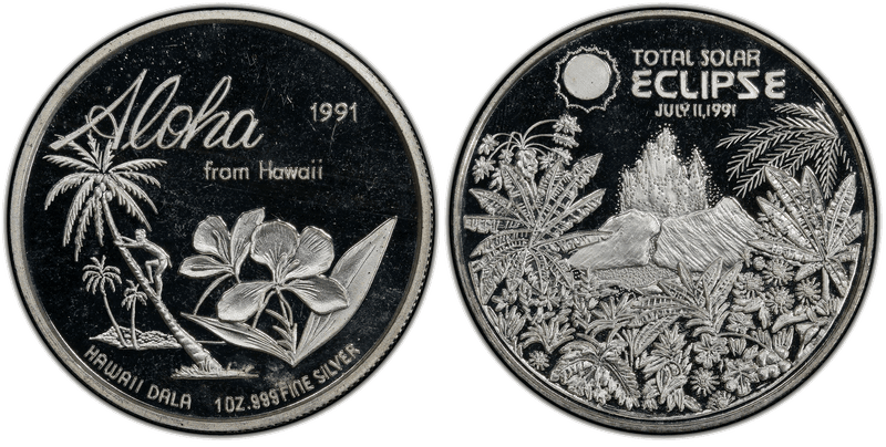 1991 Hawaiian Dala - Solar Eclipse, Silver