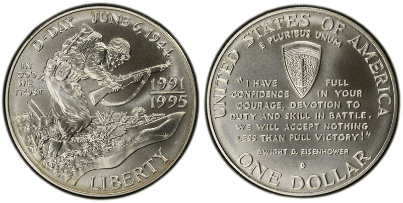 1993 World War II 50th Anniversary Commemorative Dollar