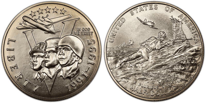 1993 World War II 50th Anniversary Commemorative Half Dollar