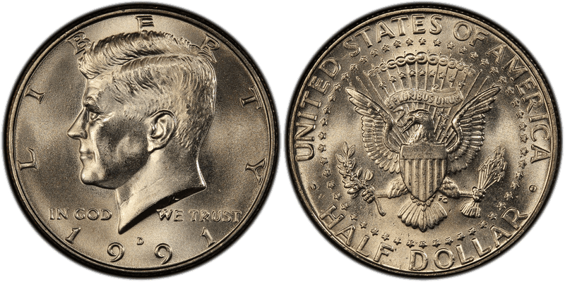 1991 Kennedy Half Dollar
