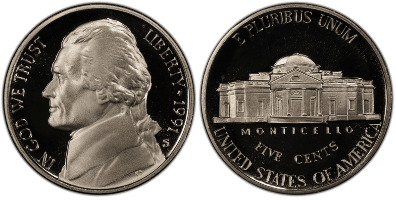 1991 (S) Proof Jefferson Nickel