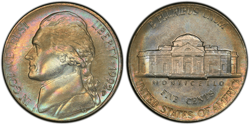 1992 (P) Jefferson Nickel