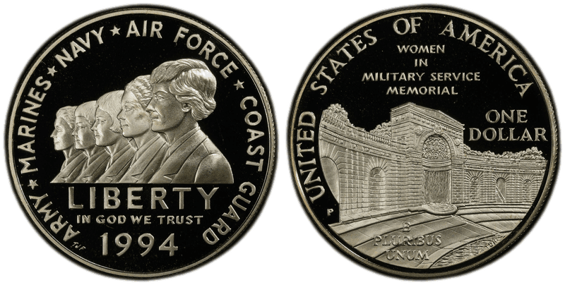 1994 (P) Proof Women Military Dollar