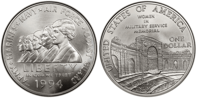 1994 Women in Military Service Memorial Commemorative Dollar