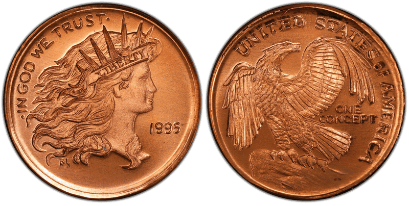 1995 Token X-580 Copper Gallery Mint Mus. Concept