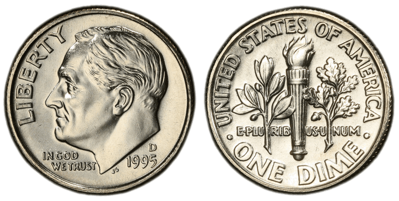 1995 Roosevelt Dime