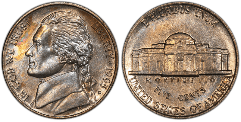 1995 Jefferson Nickel