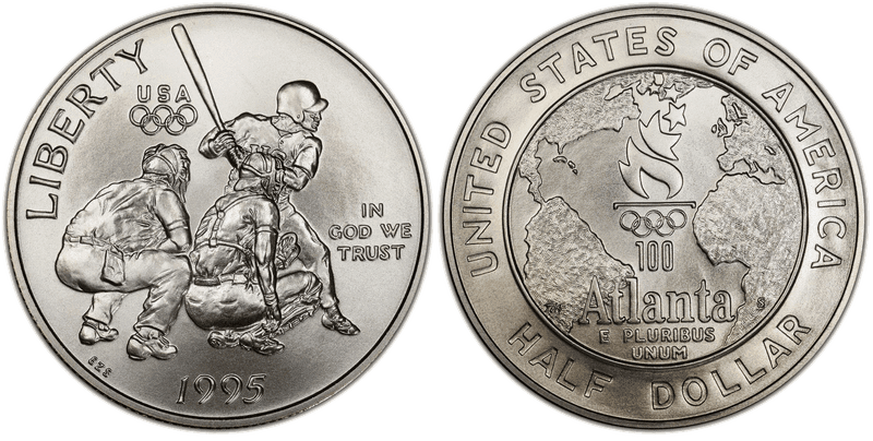 1995 Atlanta Centennial Olympic Games - Baseball Commemorative Half Dollar