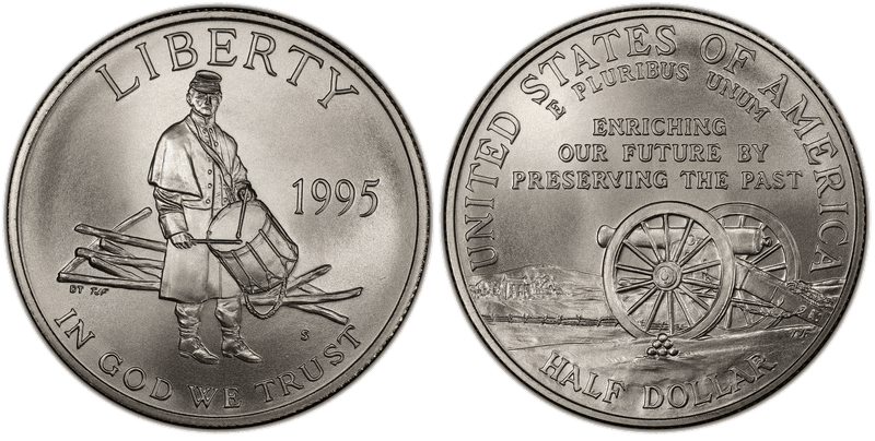 1995 Civil War Battlefield Commemorative Half Dollar