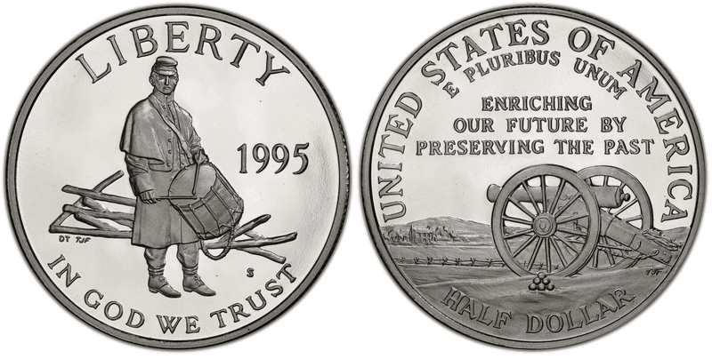 1995 (S) Proof Civil War Battlefield Commemorative Half Dollar