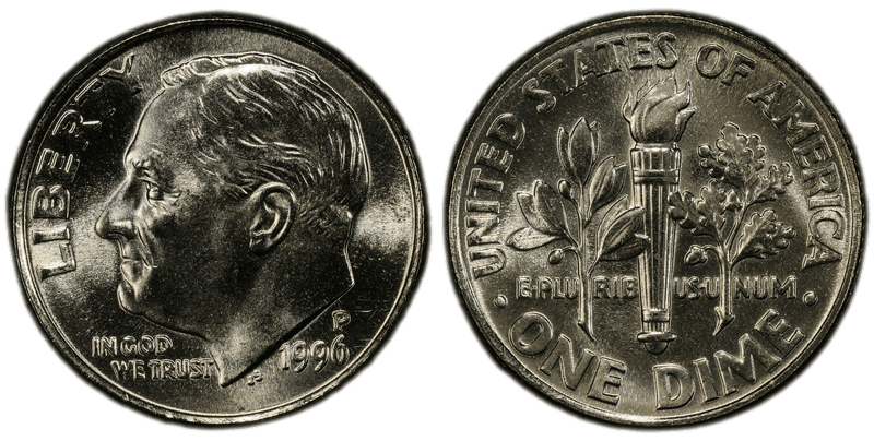 1996 (P) Roosevelt Dime