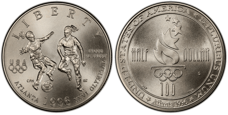 1996 Atlanta Centennial Olympic Games - Soccer Commemorative Half Dollar