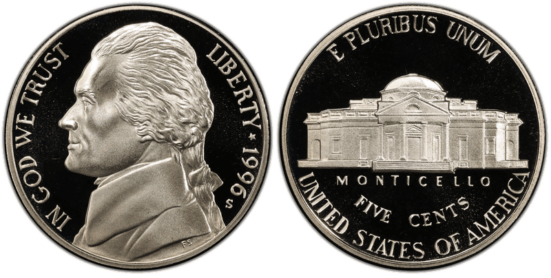 1996 (S) Proof Jefferson Nickel