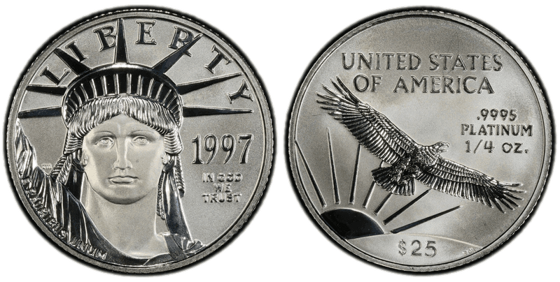 1997 American Eagle Twenty Five Dollar Platinum