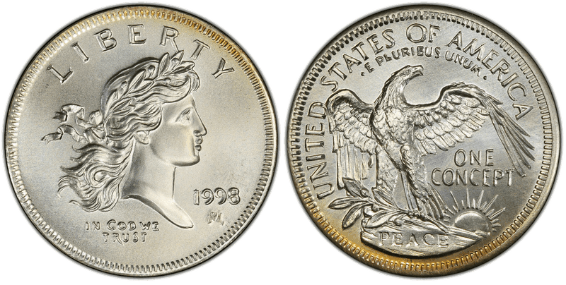 1998 Token X-582 Var Silver Gallery Mint Mus. Concept