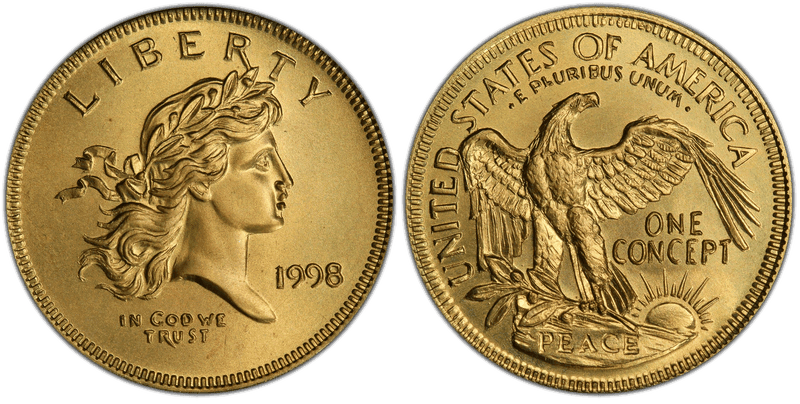 1998 Token X-582a Brass Gallery Mint Mus. Concept