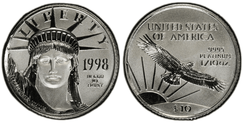 1998 American Eagle Ten Dollar Platinum
