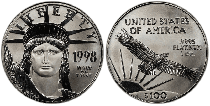 1998 American Eagle One Hundred Dollar Platinum