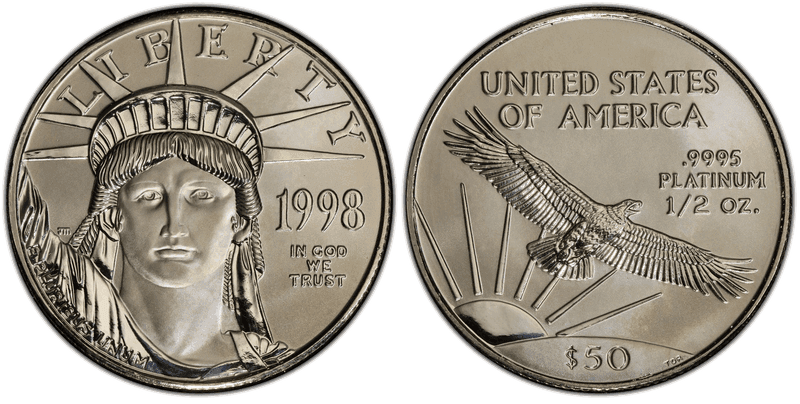 1998 American Eagle Fifty Dollar Platinum