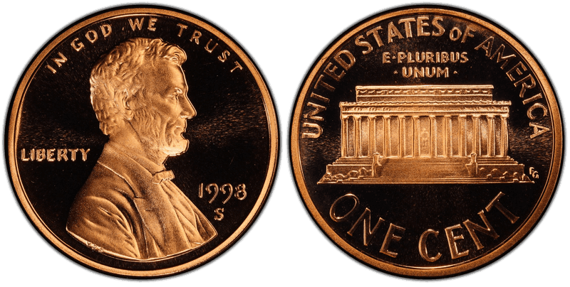 1998 (S) Lincoln Memorial Cent - Proof Close AM