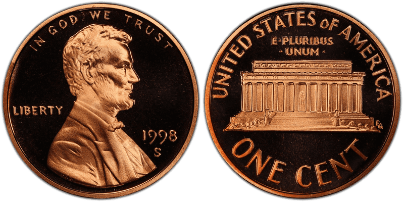 1998 (S) Proof Lincoln Memorial Cent