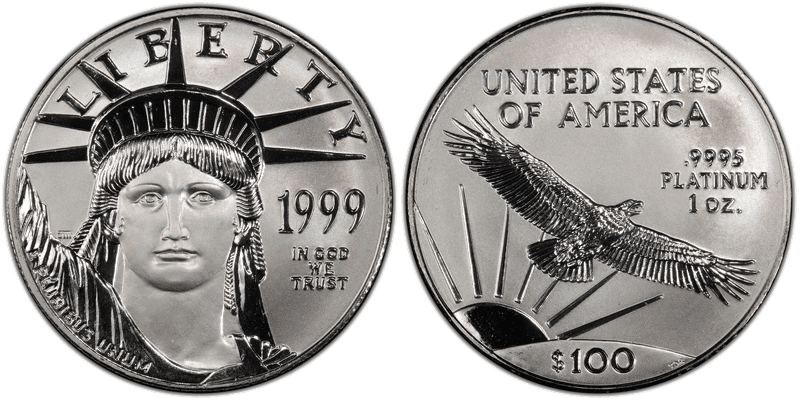 1999 American Eagle One Hundred Dollar Platinum