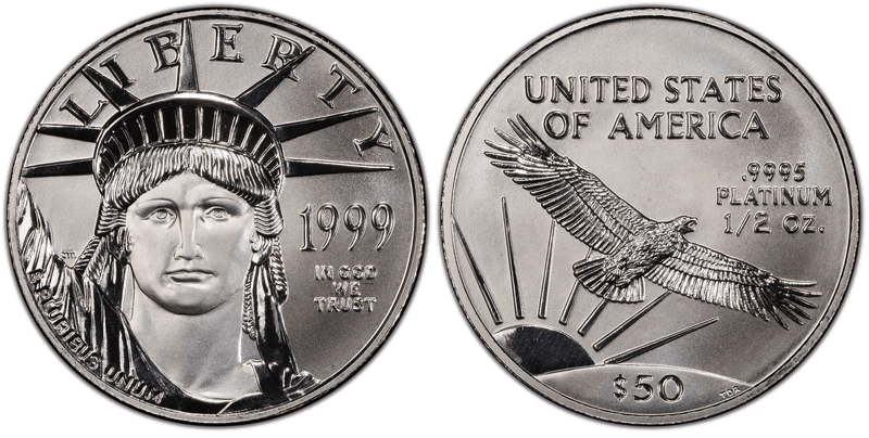 1999 American Eagle Fifty Dollar Platinum
